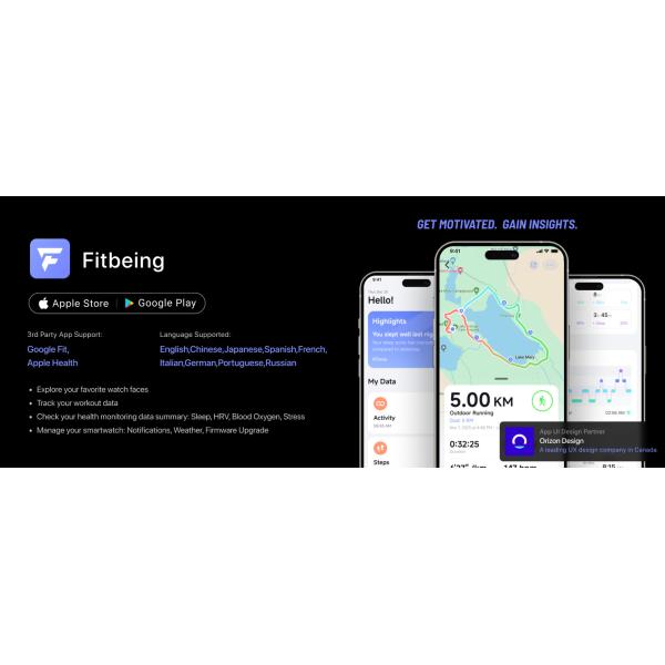GPS Sport Smart Watch 1.78 pulgadas IP68 Fitness Tracker Reloj inteligente S216