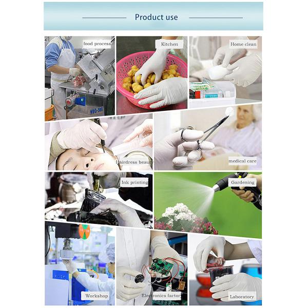 Thick Disposable Surgical Gloves , Medical Disposable Latex Gloves White Color