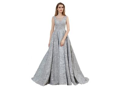 Zipper Backless Middle Eastern Evening Dresses , Hand Beading Sequin Long Wedding Ball Gown