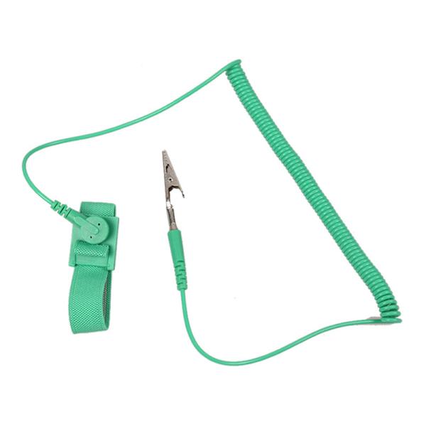 Corded Anti static ESD Wrist Strap Spiral Cable Electrostatic Area