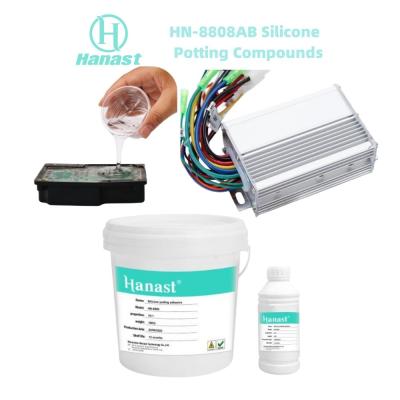 10:1 Bulk Liquid Silicone Two Component Insulation Black electronic potting gel