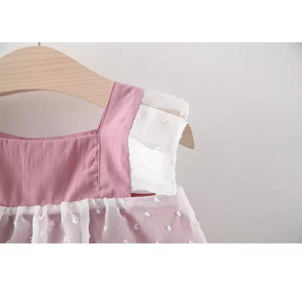 Summer Girls Sweet Children'S Dress Clothing Denim Stitching Princess Dress