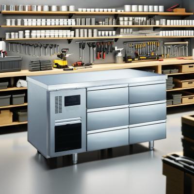 Congélateur de comptoir de laboratoire commercial à température unique avec tiroir pour supermarchés et magasins