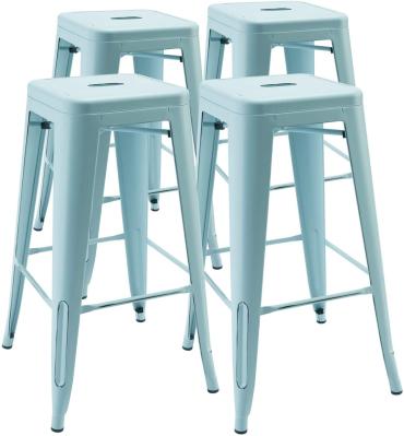 High Metal Stool Backless Industrial Bar Stools , Restaurant Stacking Chairs Indoor Outdoor
