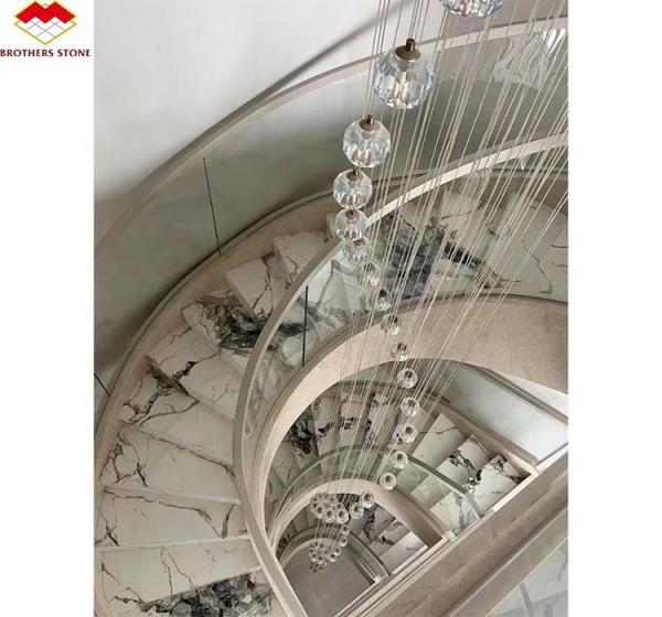 Straight Stair Non Slip Stair Treads with Sintered Stone Big Slabs from Special Stock