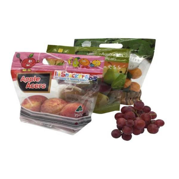 Transparent Fruit Plastic Bag Zipper Packaging Food Grade For Vegetables