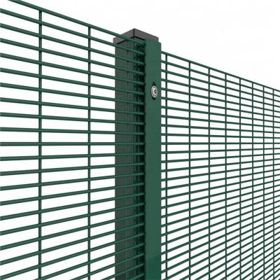 Galvanized PVC coated 358 anti climbing safety fence high-density transparent mesh guardrail