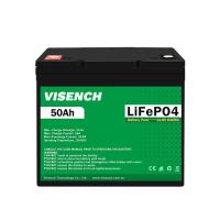 Visench 12V 50Ah Lifepo4 Lithium Iron Battery Pack Pour le système d'énergie solaire