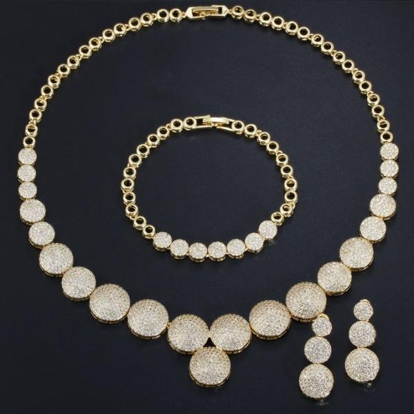 Luxury Jewelry Full Crystal Cuban Chain Bracelet Necklace Hiphop CZ Jewelry Chain Necklace Bracelet Earring jewelry sets