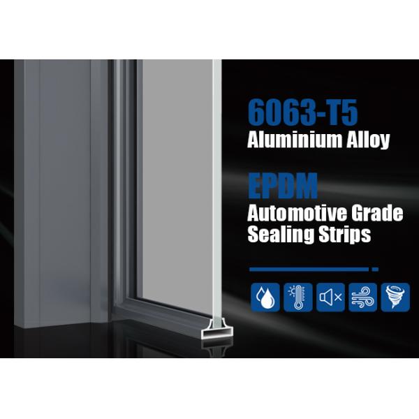 Slim Frame Aluminium Casement Doors Soundproof Interior Decorative
