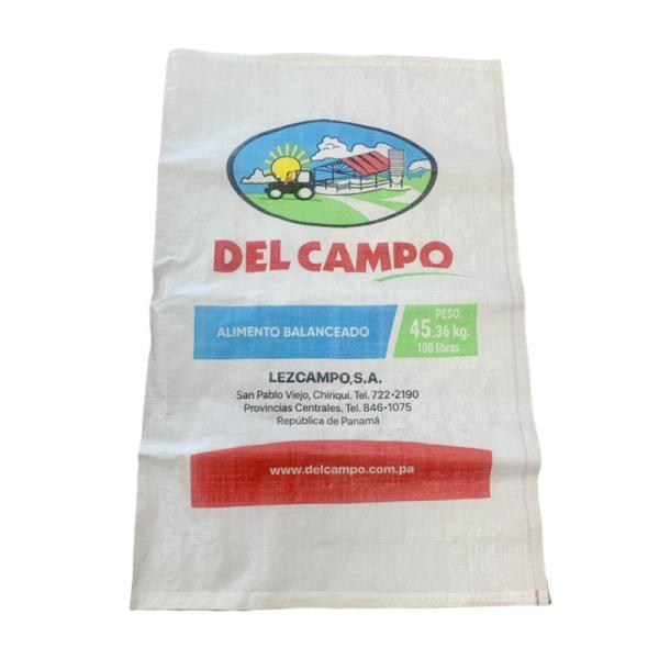 25kg 50kg PP Woven Maize Bags The Bottom Wave Cut Woven Sack For Sale