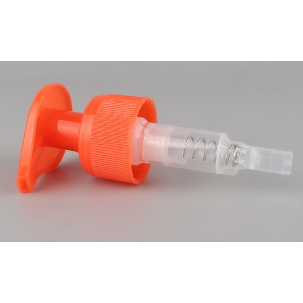 Empty 24mm / 28mm Plastic Lotion Pumps Head High Strength Chemical Resistant