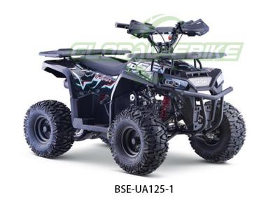 Black Chromoly Steel Electric 4 Wheeler For Adults With 110cc-140cc Engine Power