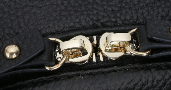 Real Cow Leather Multifunctional Bag , Large Capacity Student Black Backpack Purse