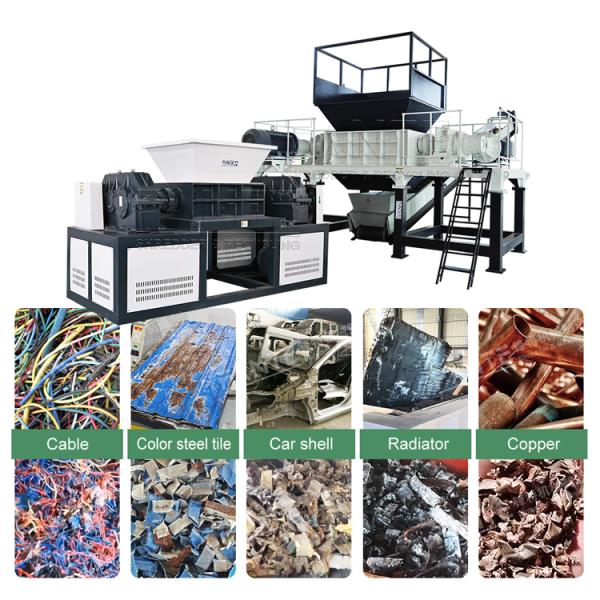 Industrial Multifunctional Scrap Metal Recycling Machine Copper Iron Aluminum Car Crusher Double Shaft Best Price Metal Shredder