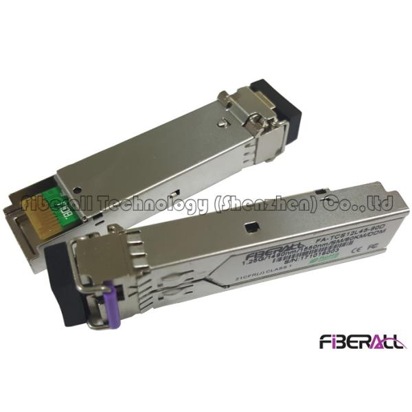 1.25Gbps BIDI Single Fiber LC SFP Optical Transceiver Single Mode 80Km DDM