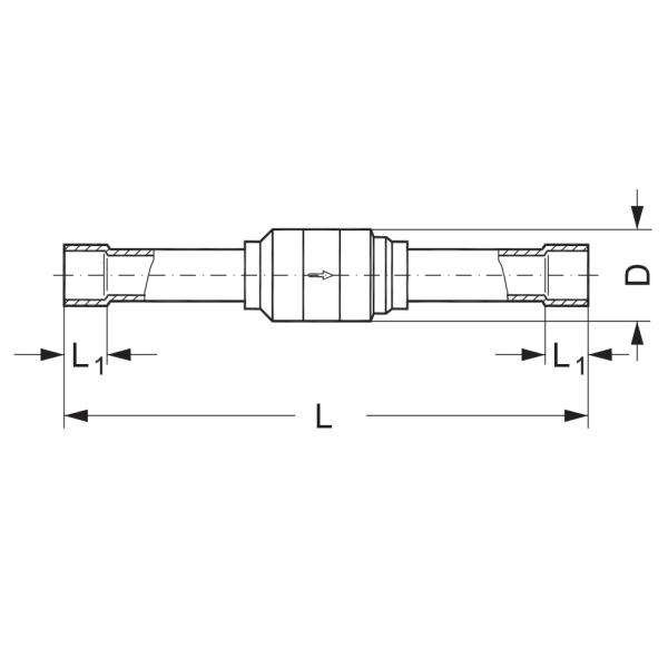 Válvula de verificación NRV tipo Danfoss de 1/4