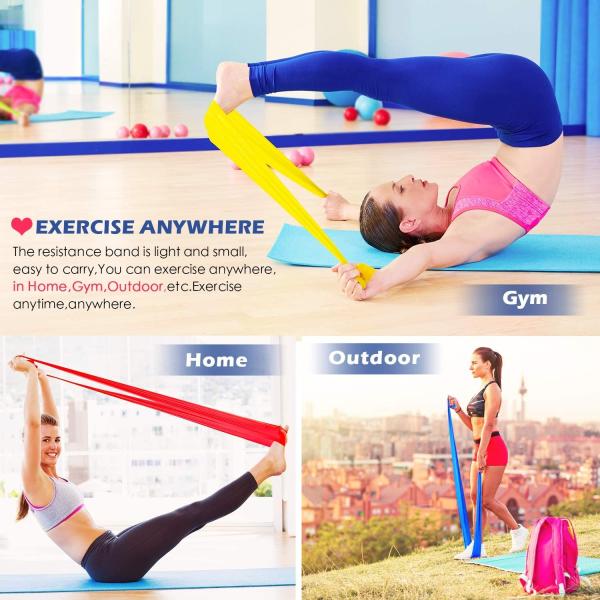 0.15mm 1.0mm Latex Elastic Yoga Pilates Band For Yoga Fitness