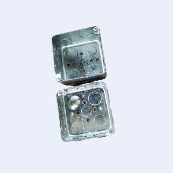 Steel Circular Electrical Box 1/2 3/4 Inch Knockouts Pre Galvanized