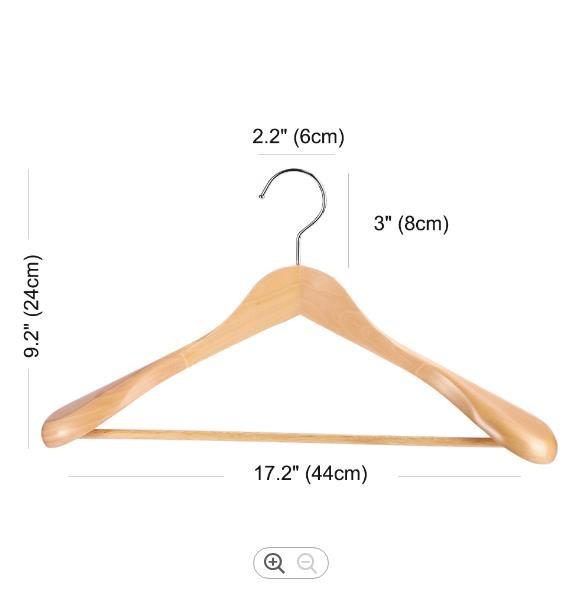 Boutique Wooden Clothes Hanger 1.3cm Wide Shoulder Suit Hangers