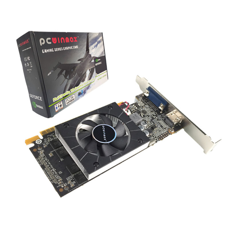 видеокарта графической карты вентилятора gt610 gt710 LP ddr3 1gb 2gb ddr3 дешевая одиночная