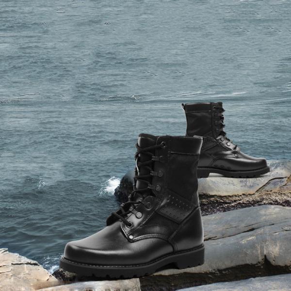 Wear Resistant Cowhide Military Combat Boots Lightweight Under Armour Combat Boots