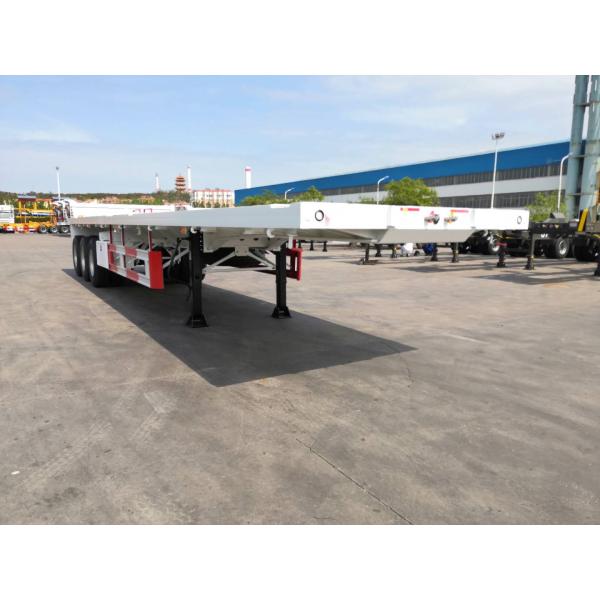 Sinotruk howo 40ft gooseneck flatbed Semi trailers Used 3 Axles Heavy duty Flat Bed self loading container trailer