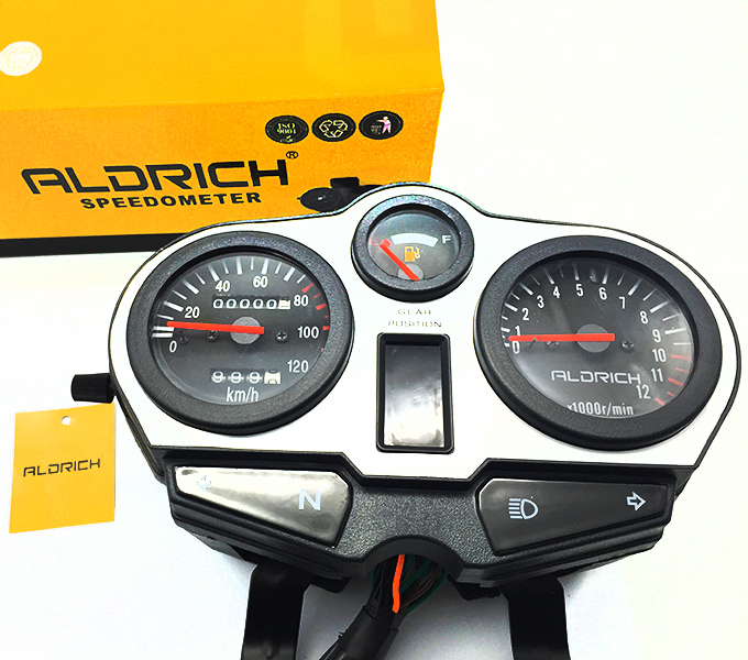 Motorcycle Speedometer - HJ Standard Size Analog Speed Gauge Odometers
