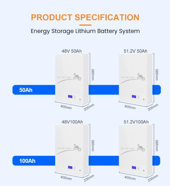 Enook Powerwall Bateria solar de iões de lítio 48V 5Kw 10Kw 100Ah 200Ah Power Wall Mounted Lifepo4 Home Solar Energy Storage