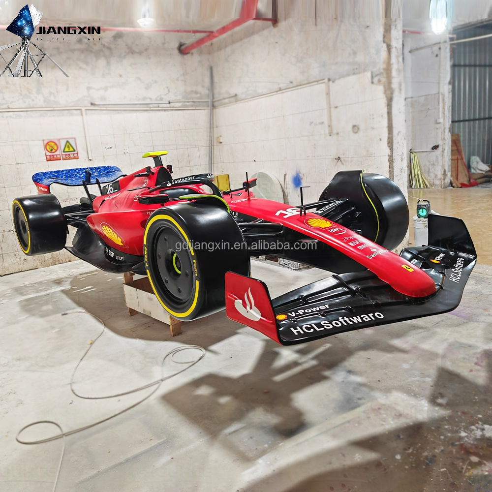 Custom TOPDON F1 Racing Car Sculpture - Fiberglass & Resin Construction with Weather Resistant Coating for Motorsport Displays