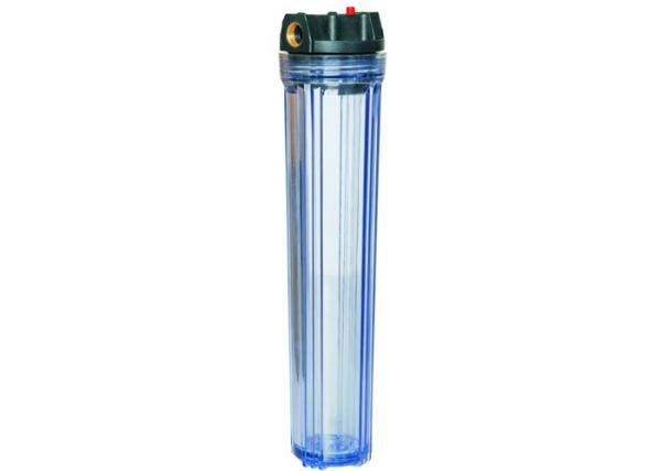 Clear big blue plastic cartridge filter housing for pretreatment sedimentation filter of RO purifier