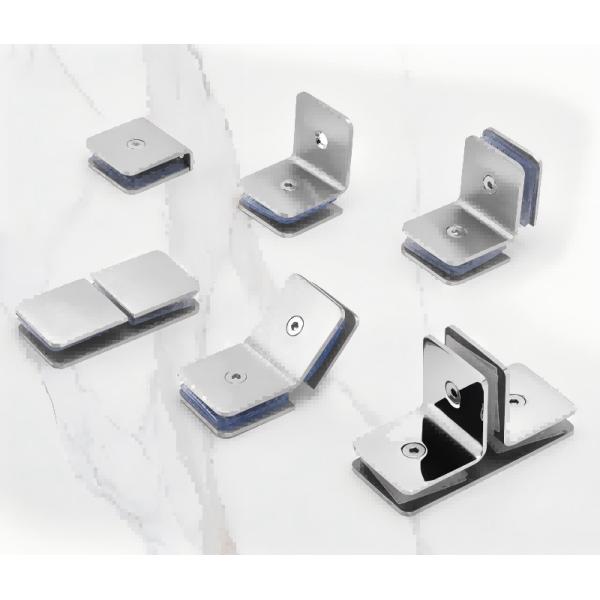 Écran de douche de salle de bains, pinces en verre SUS304 en acier inoxydable