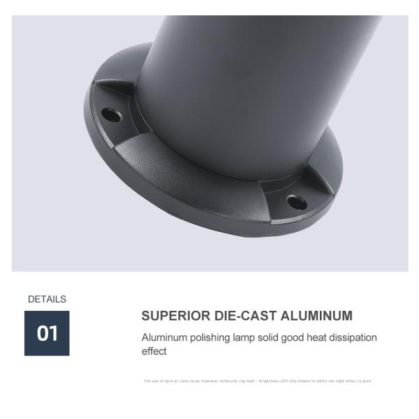 100lm умирают открытый сад солнечное светлое IP65 литого алюминия водоустойчивый