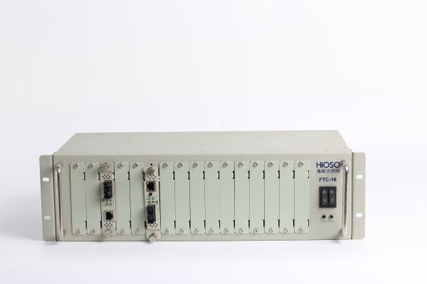 HiOSO White 3U Rack 16 Slots Media Converter Chassis Dual Power Supply Fiber Converter Rack