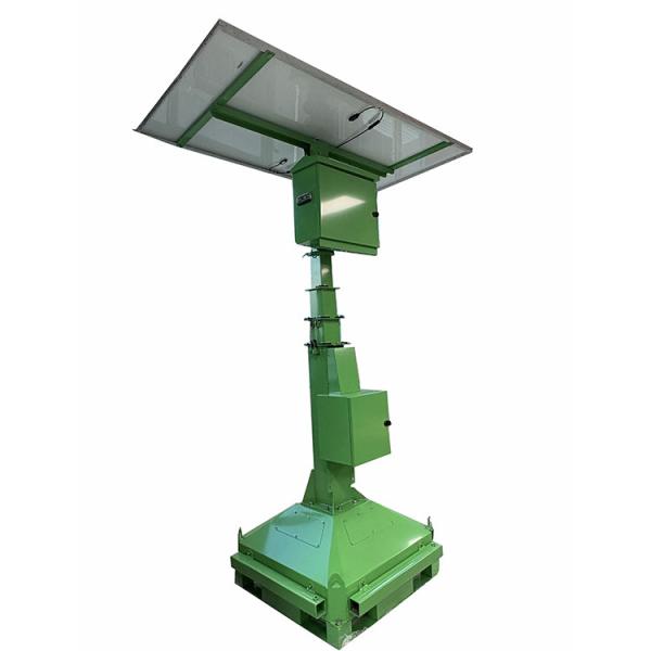 Portable Solar Led Floodlight Retractable Mast Tower For Parking Lot Lighting