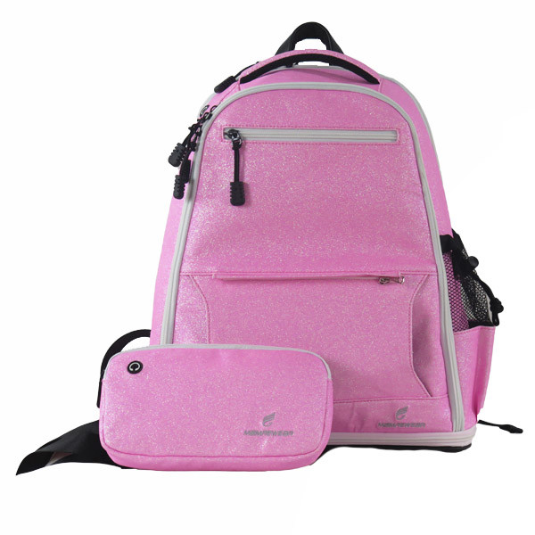 Розовый рюкзак приветственного восклицания искры, литр рюкзака 20-35 яркого блеска девушек непринужденного стиля