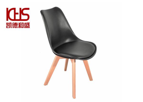 Multicolor Modern Plastic Dining Chairs Heat Resistant Black Plastic Cafe Chairs