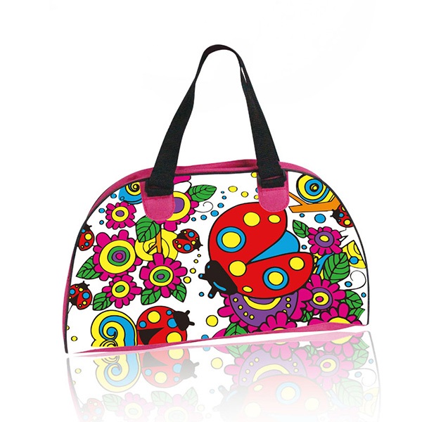 DIY Painting Arts And Crafts Toys Zipper Locked Hand Bag With 4 Marker Pens