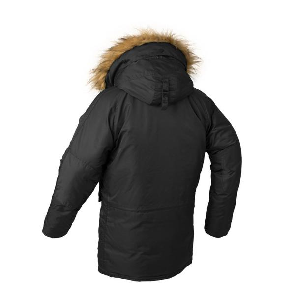 Multi Pocket Mens Warm Long Winter Bomber Jacket With Fur Hood Removable