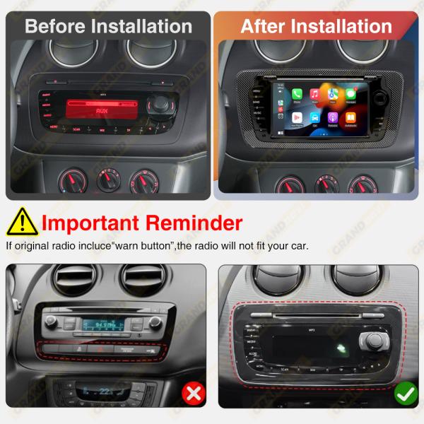 Car Radio Android for Seat Ibiza MK4 6j 2009-2013 Carplay 7inch Multimedia Player Autoaudio Head Unit 2Din Car Stereo Navigation GPS