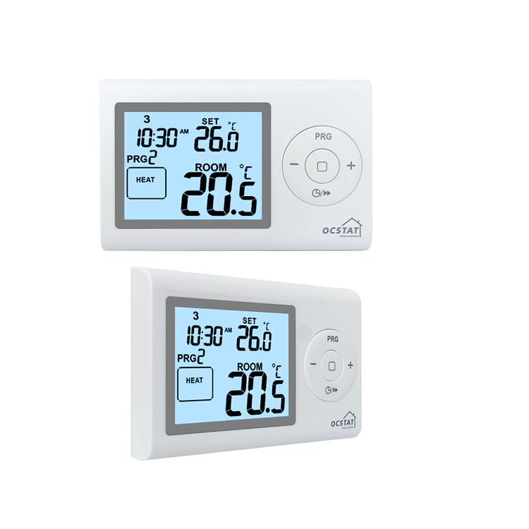 DC 2x AAA 1.5V Alkaline Batteries Powered Boiler Programmable Room Thermostat Featuring NTC Sensor Type and Low Standby Lighting Current Under 7mA for Heating Control