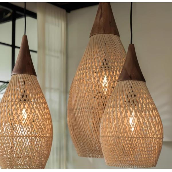 Bamboo Chandelier For Restaurant Rattan Chandelier Retro Art Homestay Tea Room Living Room Bar Rattan Lamp
