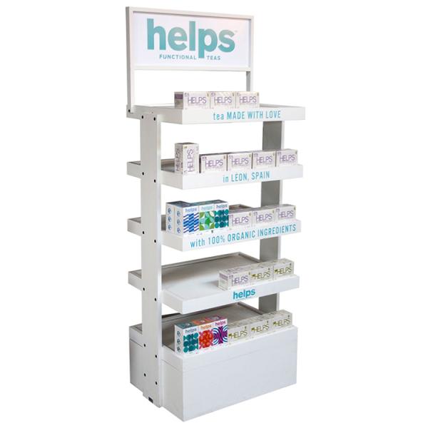 Стеллаж для выставки товаров продукта заботы кожи деревянный для лицевого Cleanser