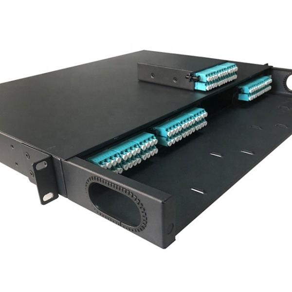 24 Cores OM3 OM4 40G  LC to MPO MTP Cassettes for 1U 19Inch MPOs Terminal