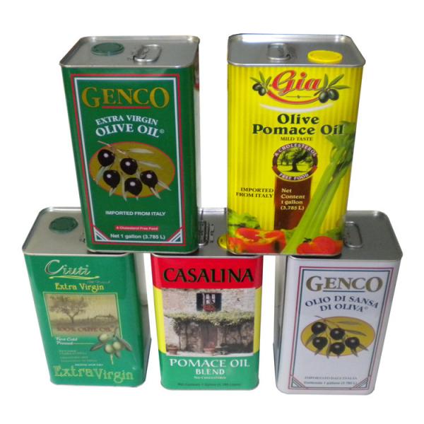 Square Shape Olive Oil Tin Can with 25-30 Days Delivery and 5000 Pcs MOQ in Carton Packing