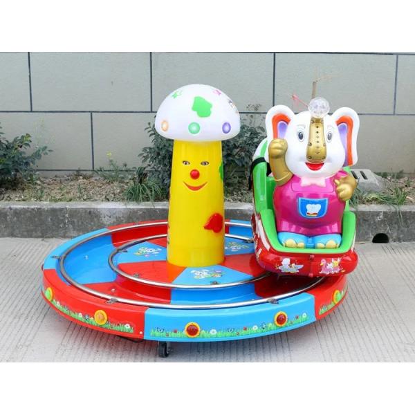 Amusement Park Arcade Carousel Kiddie Ride With Rail Trackless Train