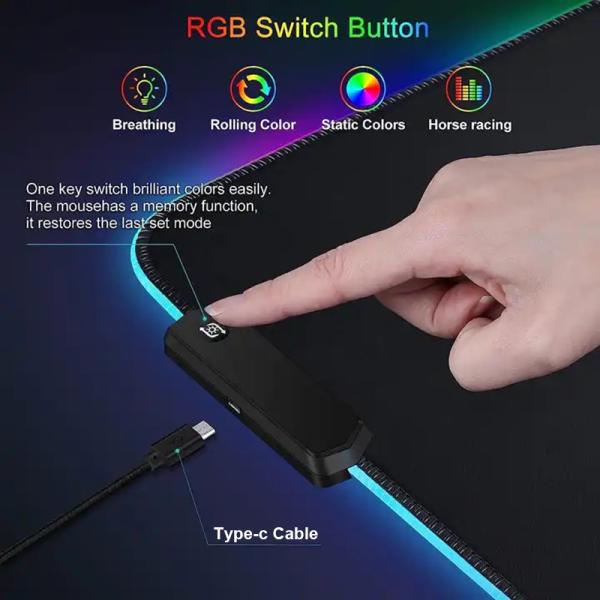 Making Gaming Keyboard Mouse Pad Private Mold Yes LED RGB Non-Slip Extended XXL Mouse Mat