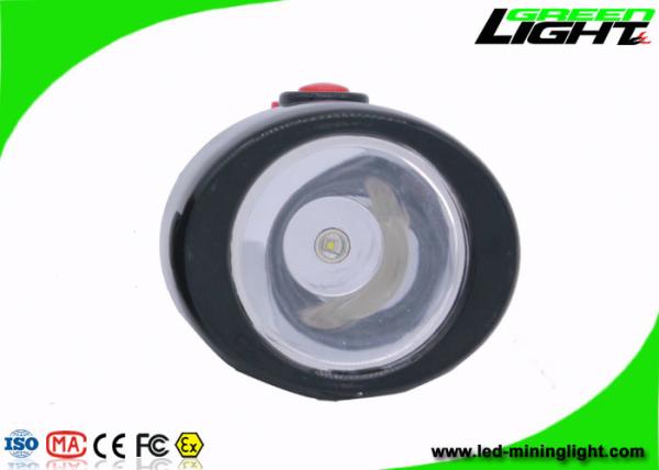 Msha Approved Cordless Mining Cap Lights , Portable Black Miner Lamp with 15 Hours Lighting Time