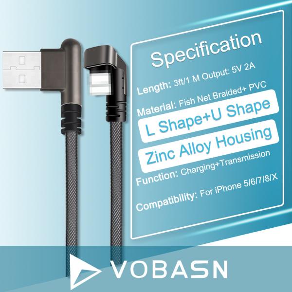 High Speed Iphone 5s USB Data Cable For Fast Charging Nylon Braided 2.1A