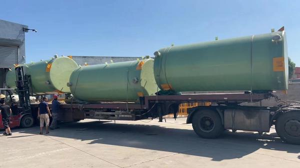 Light Weight Industrial Round Frp Storage Tank For Chemical Mixing